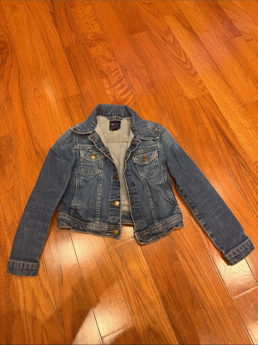 GAPKids Dark Blue Denim Jacket with Button Front
